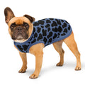 Black & Blue Cow Print Knitted Dog Sweater